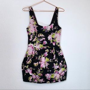 Paper Doll Floral Bubble Mini Dress